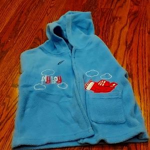 24m boys fleece zip up with Airplane